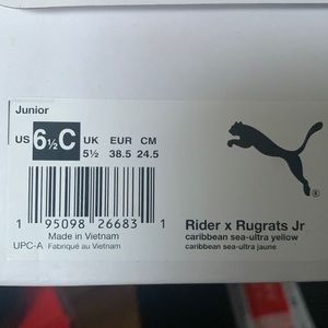 Puma Rider X Rugrats Jr edition size 6 1/2